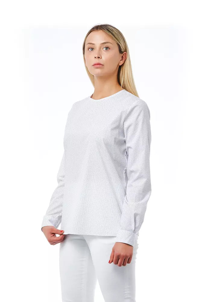 Camicetta da donna in cotone bianco