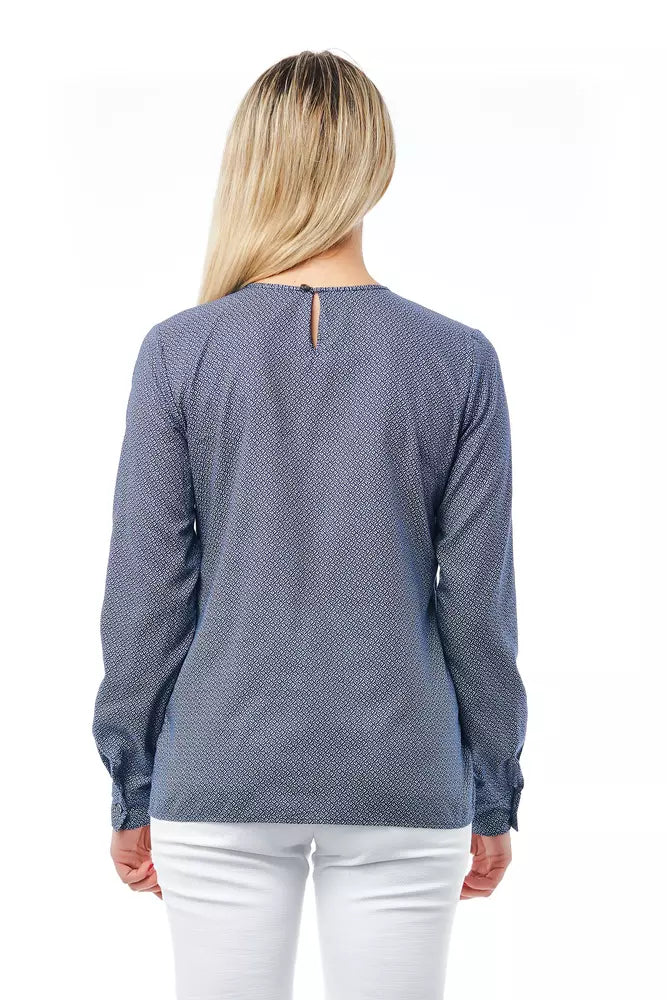 Camicia da donna in cotone blu