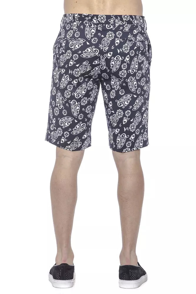 Blaue Herren-Bermudashorts aus Baumwolle