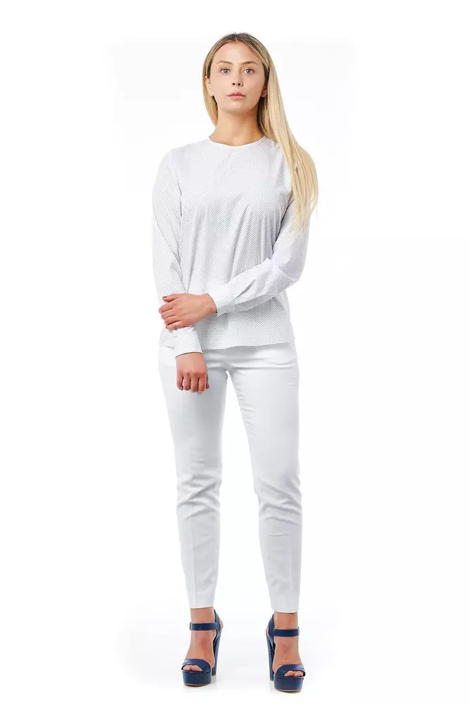 Camicetta da donna in cotone bianco