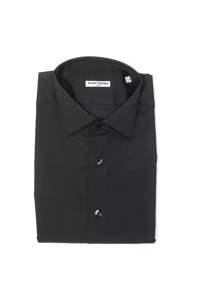 Robert Friedman Grey Cotton Men Shirt