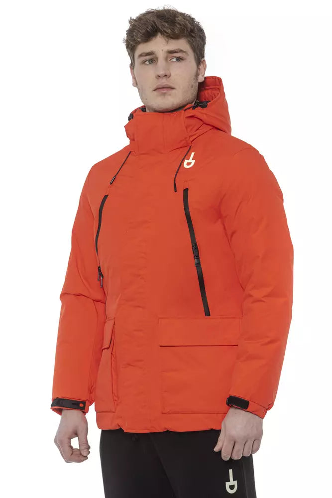 Rote Polyester Herrenjacke