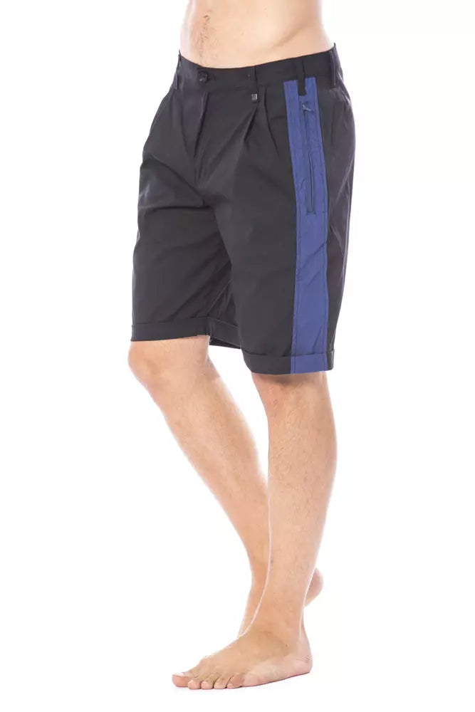 Schwarze Herrenshorts aus Baumwolle