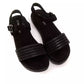 Black Textile Women Sandal