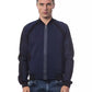 Blue Viscose Men Sweater