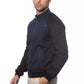 Blue Cotton Men Bomber Jacket