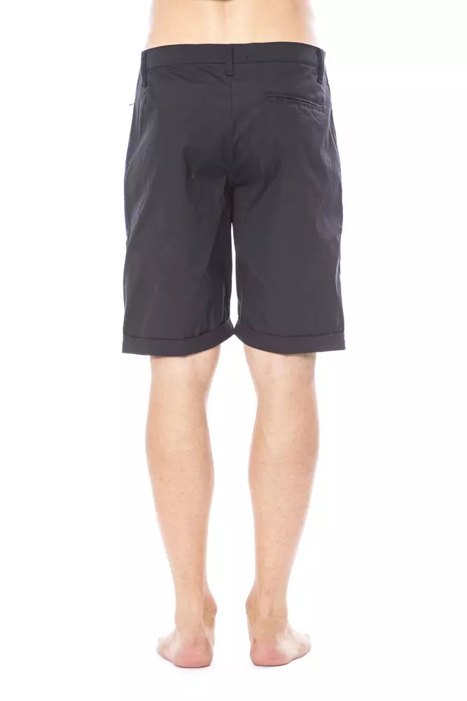 Schwarze Herrenshorts aus Baumwolle