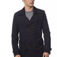 Blazer da uomo in cotone blu