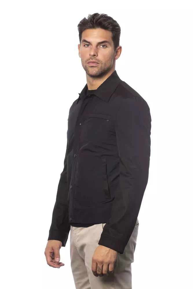 Schwarze Bomberjacke aus Baumwolle für Herren