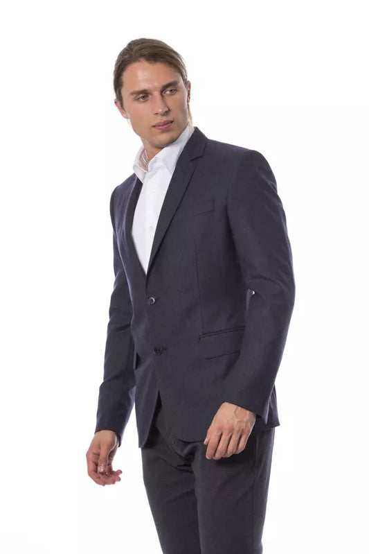 Blazer da uomo in lana blu