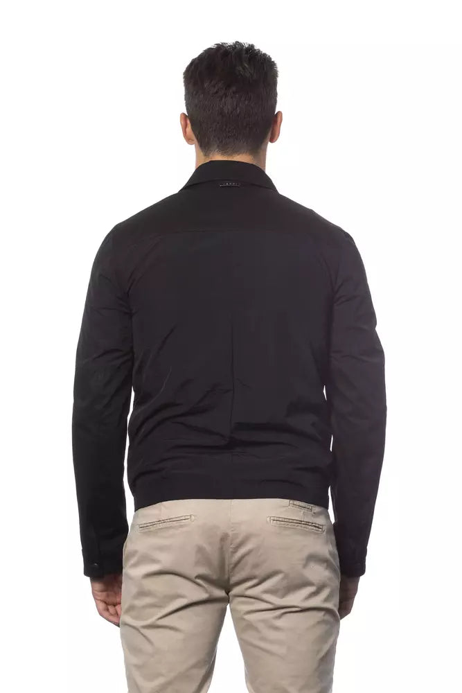 Schwarze Bomberjacke aus Baumwolle für Herren