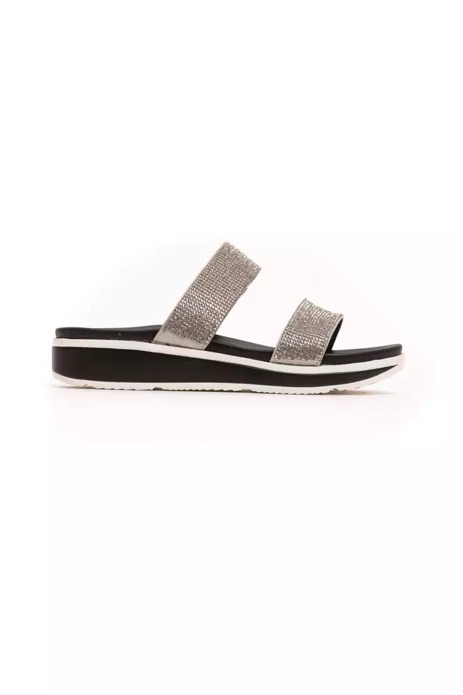 Silver Polyethylene Women Sandal