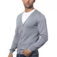 Cardigan da uomo in cotone grigio