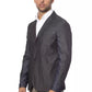 Gray Cotton Men Blazer