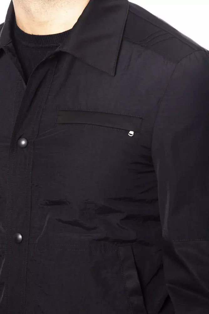 Schwarze Bomberjacke aus Baumwolle für Herren