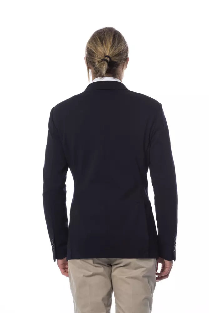 Blazer da uomo in viscosa blu