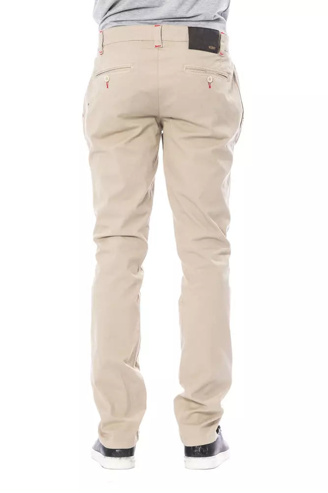 Beige Chinohose aus Baumwolle für Herren