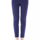 Blue Polyester Women's Pants