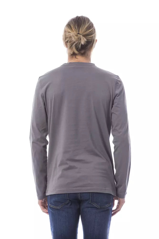 Graues Herren-T-Shirt aus Baumwolle