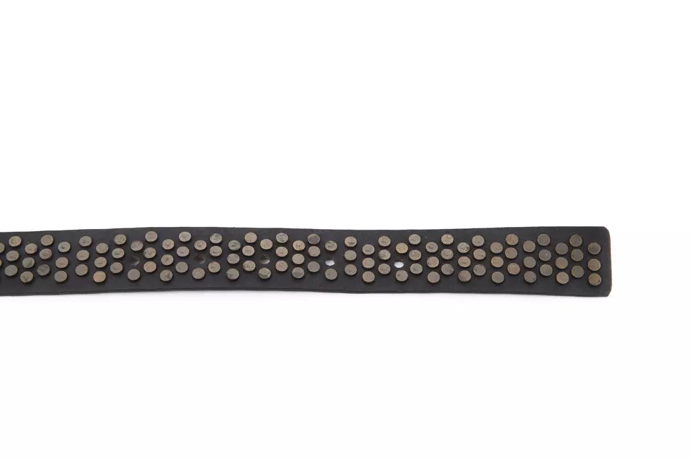 Schwarzer Ledergürtel für Damen