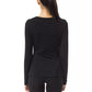 Black Viscose Women Top