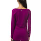 Purple Viscose Women Top