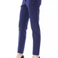 Blue Polyester Women's Pants