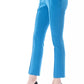 Light Blue Polyester Women Pant