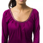 Purple Viscose Women Top