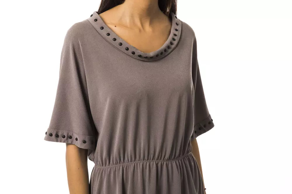 Graues Polyester-T-Shirt für Damen