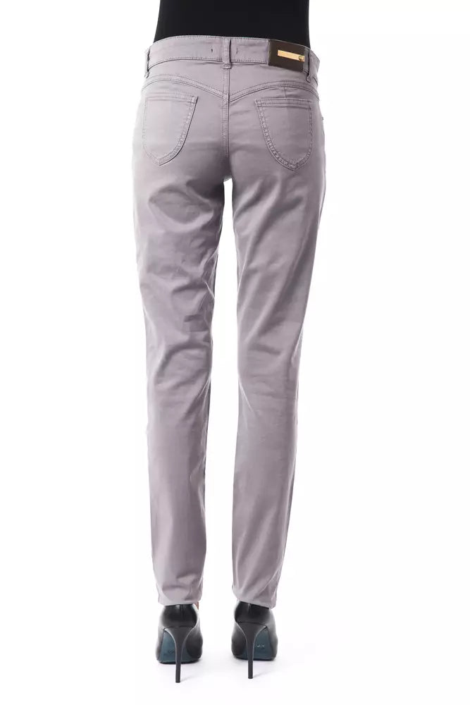 Gray Cotton Women Pant