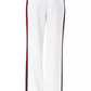 White Polyester Women's Pant