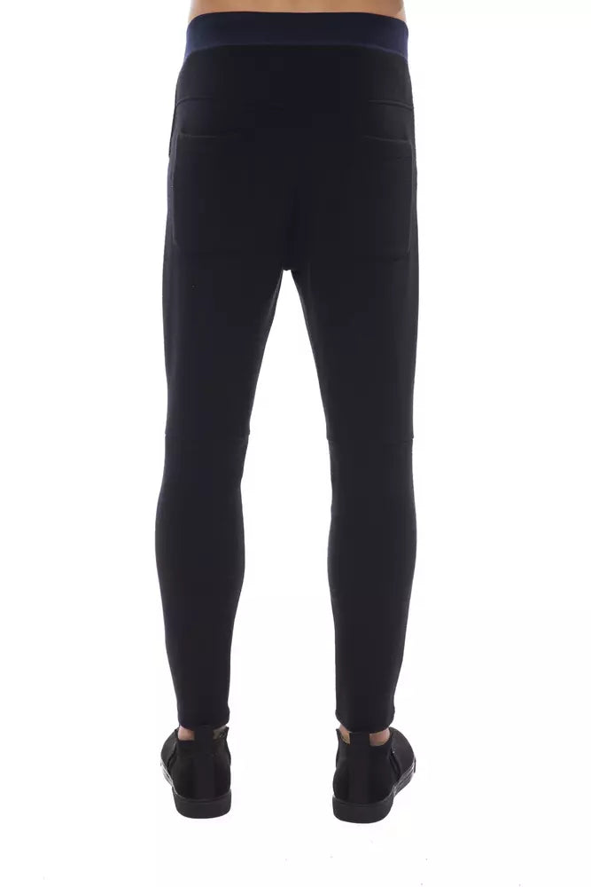 Schwarze Polyamid Herrenhose
