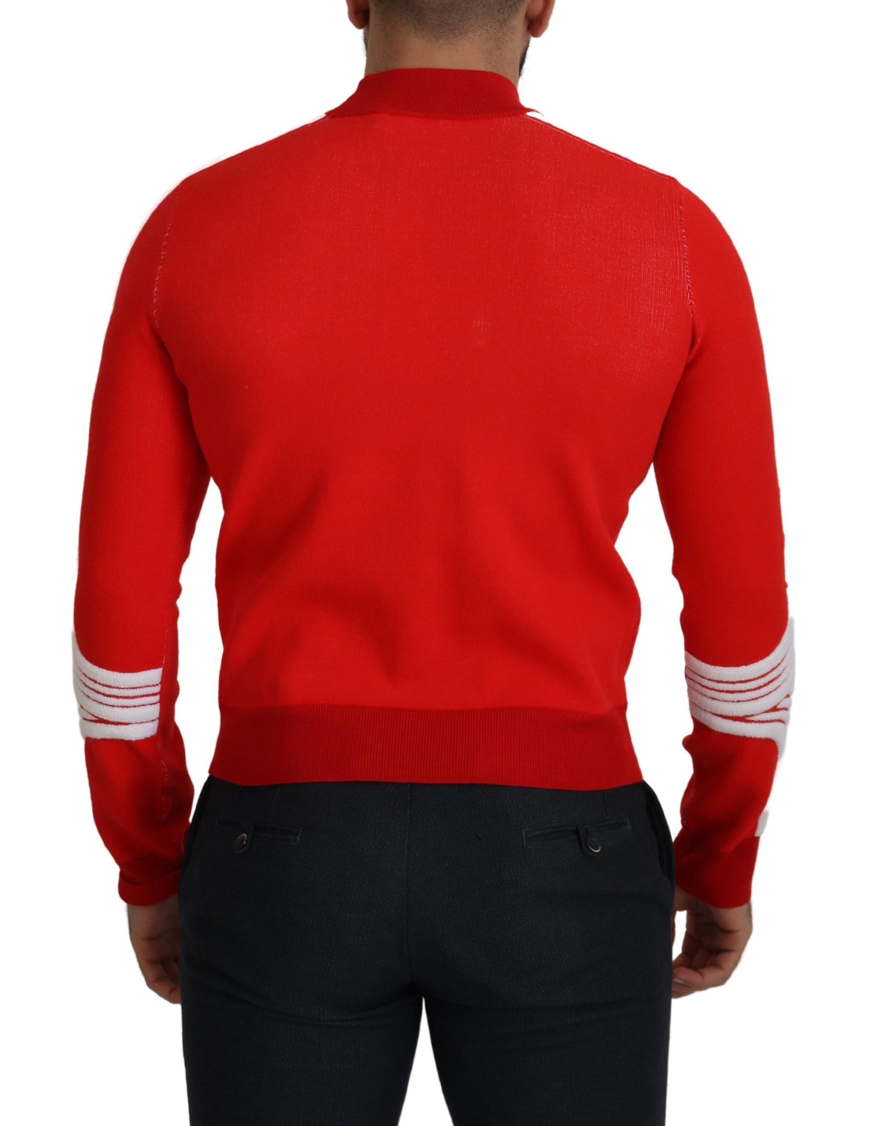 Eleganter roter Pullover für Herren