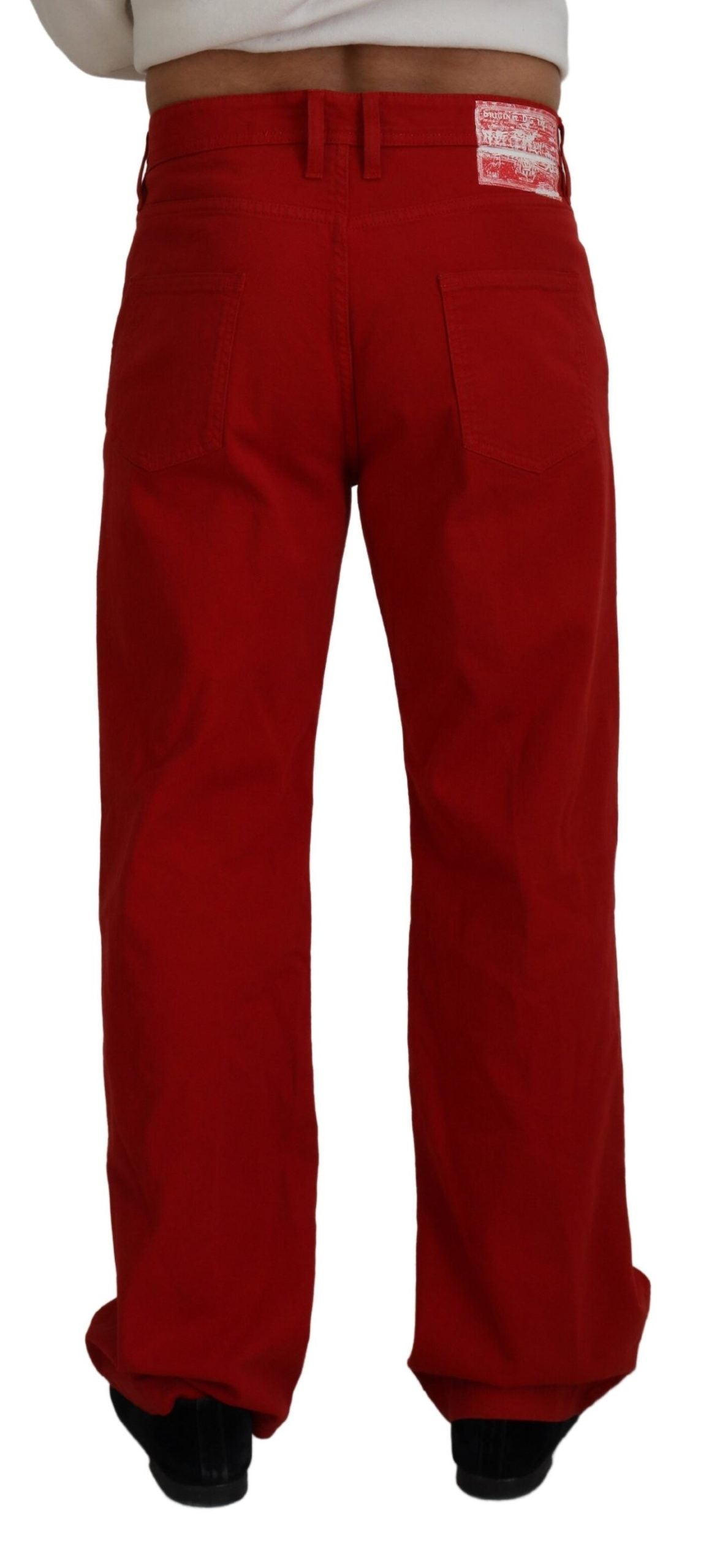 Schicke rote Baumwoll-Jeanshose
