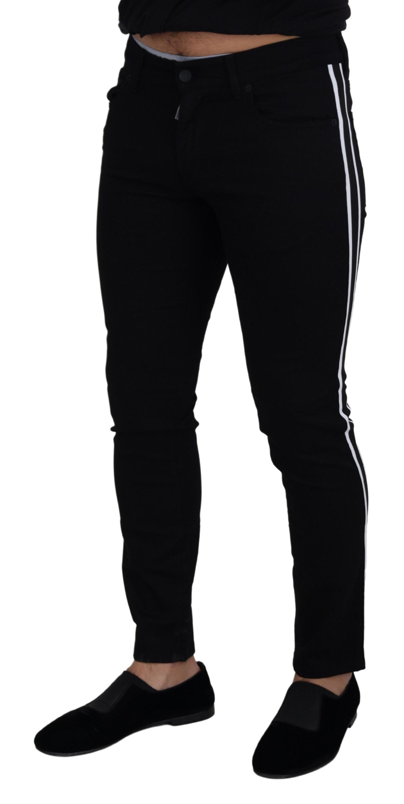 Elegante schwarze Slim Fit Jeans