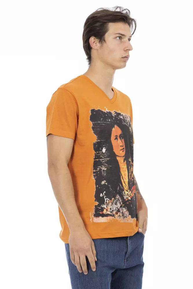 Oranges Herren-T-Shirt aus Baumwolle