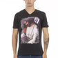 T-shirt da uomo in cotone nero