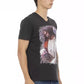 T-shirt da uomo in cotone nero