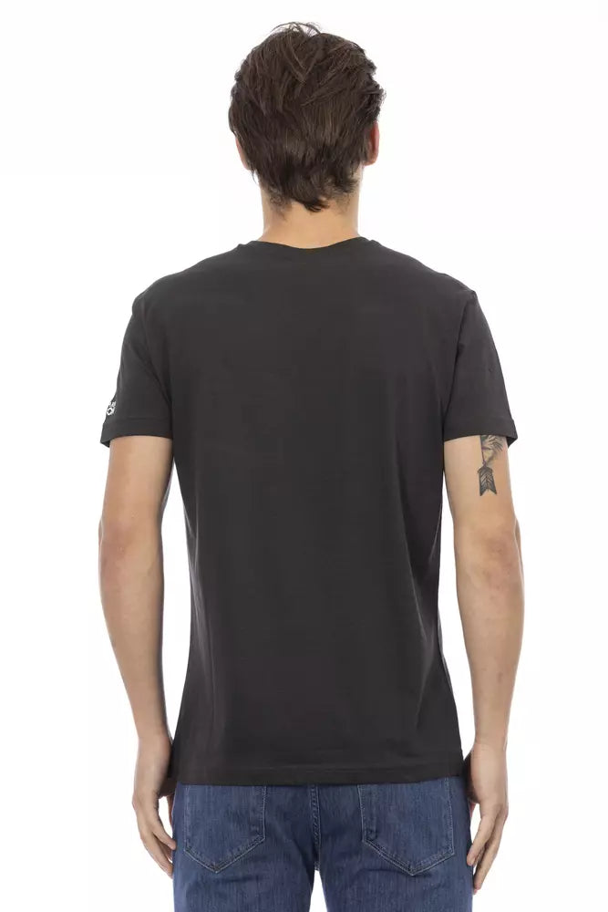 T-shirt da uomo in cotone nero
