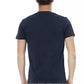 T-shirt da uomo in cotone blu