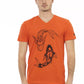 T-shirt da uomo in cotone rosso