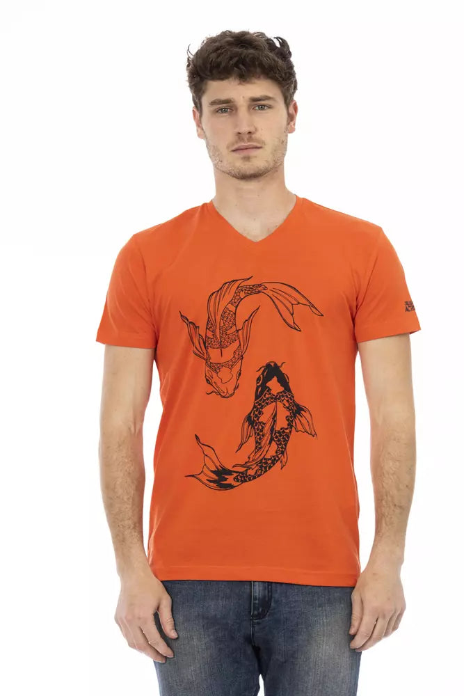 T-shirt da uomo in cotone rosso
