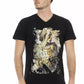 Schwarzes Herren-T-Shirt aus Baumwolle
