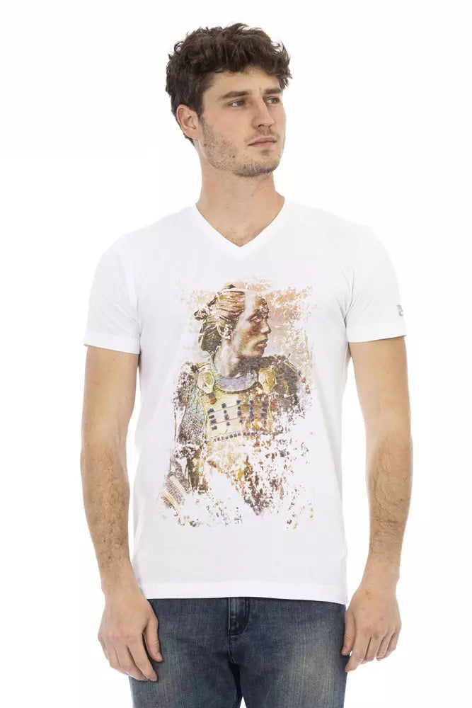 Weißes Herren-T-Shirt aus Baumwolle