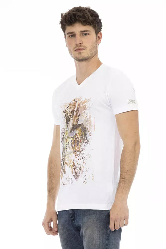 Weißes Herren-T-Shirt aus Baumwolle