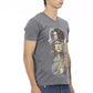 Graues Herren-T-Shirt aus Baumwolle