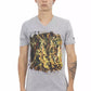 T-shirt da uomo in cotone grigio