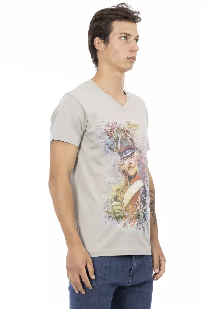 "Graues Baumwoll-Herren-T-Shirt"