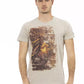 Beiges Herren-T-Shirt aus Baumwolle